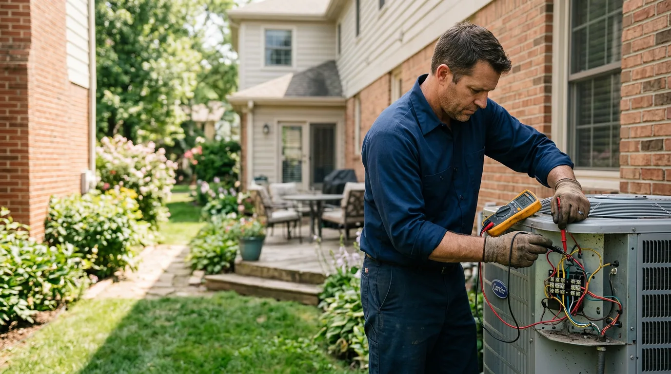 HVAC technician working near Ames, IA
